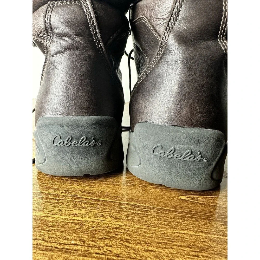 Vintage Cabela's Brown Leather GORE-TEX Stitched Moc-toe Work Boots Men's US 11W